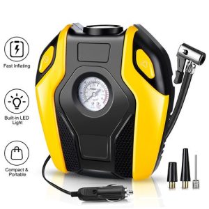Audew Air Compressor Pump 12V DC Tire Inflator For Car Bicycle